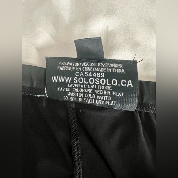 B&B COUTURE Black Contrast Leggings L - Picture 4 of 6